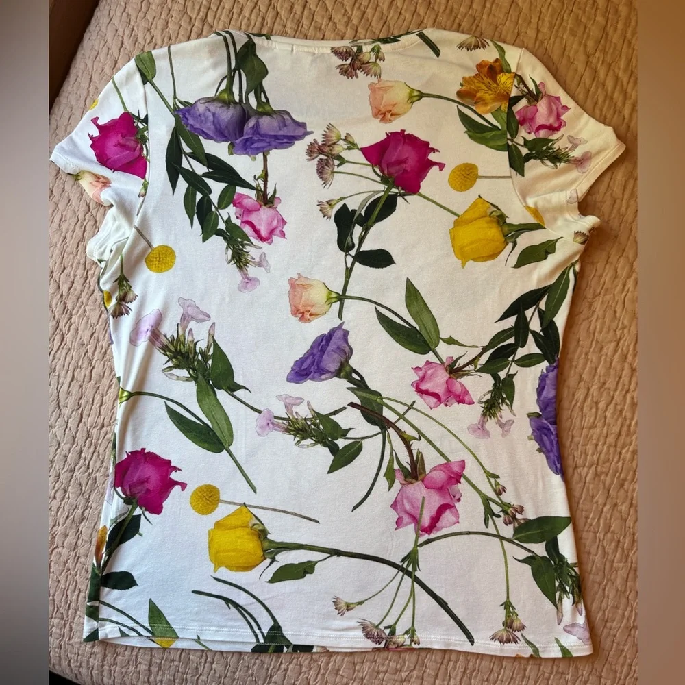 Ted Baker London Vikina Floral Short-Sleeve T-Shirt, - Picture 5 of 5